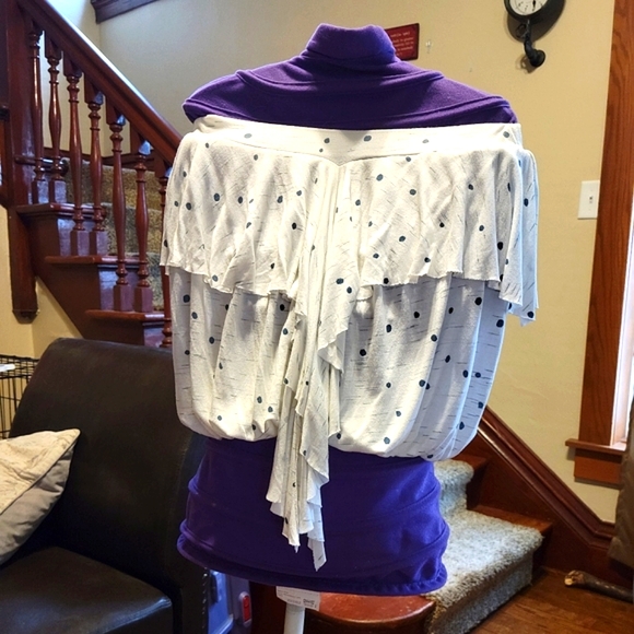 Free People Polka Dot Strapless Flowy Top size XS - Picture 2 of 7